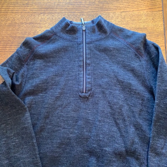 Tommy Bahama - 1/2 zip sweater grey reversible - Picture 5 of 5